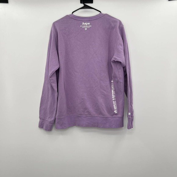 Bathing Ape BAPE Lavender Purple Crew Neck L - Picture 2 of 8